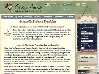 Web site www.chezamis.com, Chez Amis Bed & Breakfast